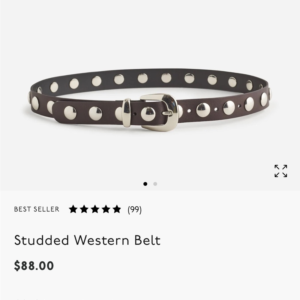 Madewell Studded Western Belt in black